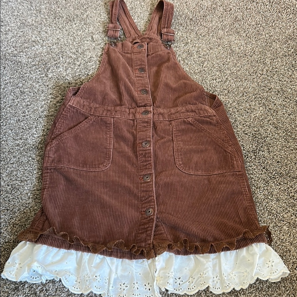 Osh Kosh Bgosh Brown Corduroy Kids Overall Dress